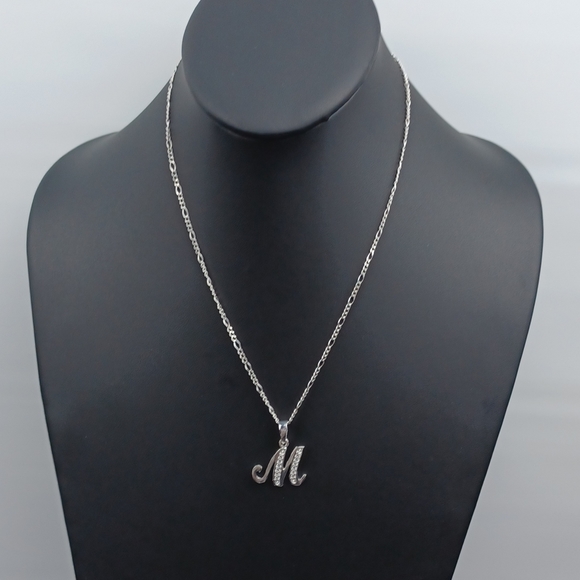 925 Sterling Silver | Jewelry | 925 Sterling Silver Alphabet Letter M ...